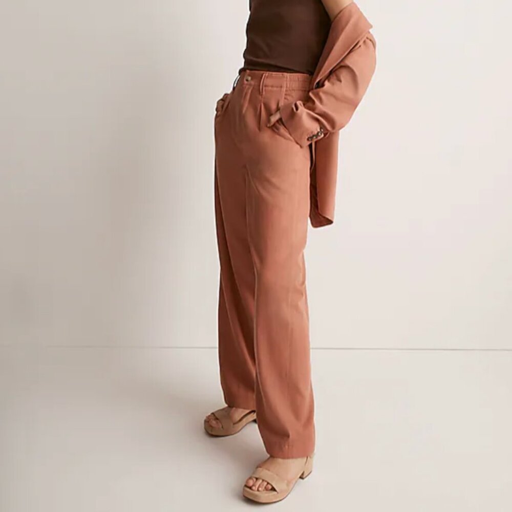 NWT Madewell Petite Neale Straight-Leg Pant in Drapeweave / PETITE 00